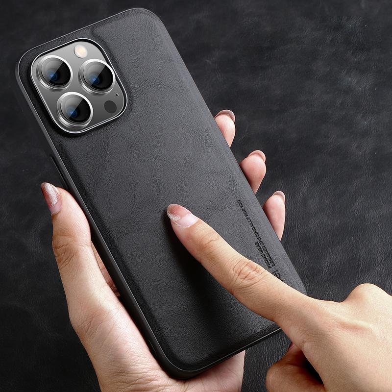 Funda For iPhone 14 Pro Max Case Vintage Leather + TPU Protective Back Cover for iPhone 14 Pro