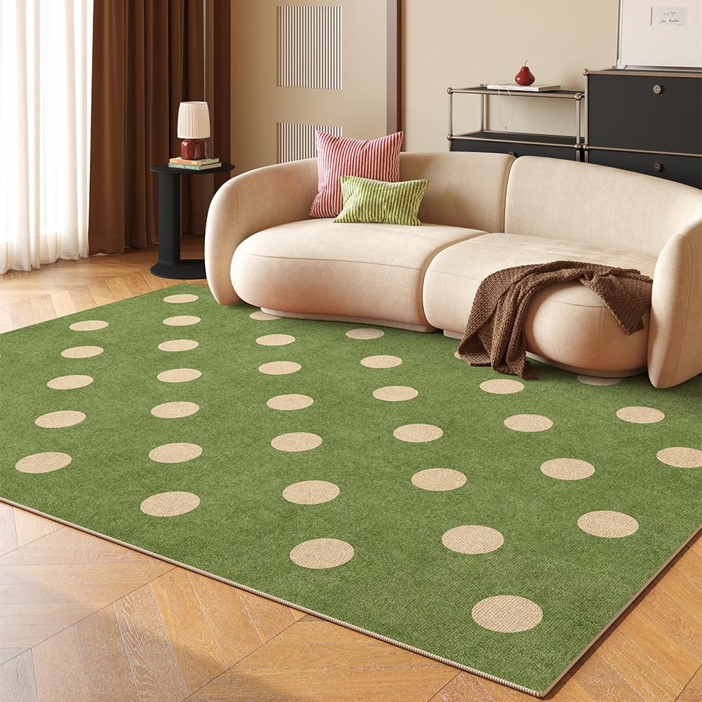 Retro Style Bedroom Decor Large Carpet Polka Dot Pattern Carpets for Living Room Washable Lounge Floor Mat Anti-slip Bedside Rug