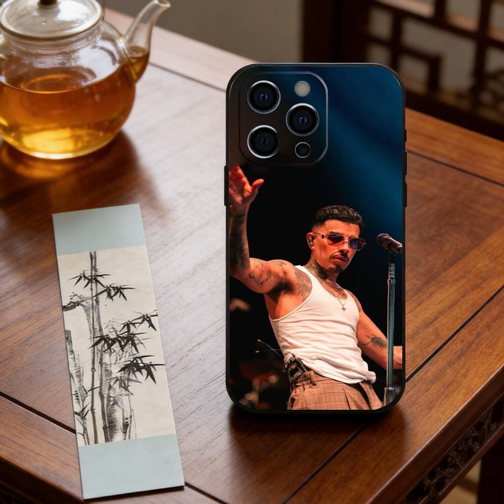 Singer R-Rauw Alejandro Phone Case For iPhone 17,16,15,14,13,12,11 Plus,Pro Max,XS,Soft Silicone Black Cover