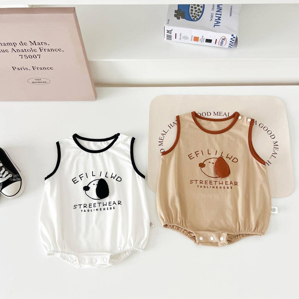 Sleeveless Summer Cartoon Baby Onesie Romper