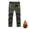 Men's Windproof Waterproof Plus Velvet Softshell Pants for Hiking, Skiing, and Mountaineering - Warm and Thick for Autumn and Winter