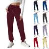 Pantaloni sportivi casual con tasca con coulisse in tinta unita sportiva moda da donna
