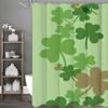 Lucky Clover Green Shower Curtain, Bathroom Decorative Shower Curtain, Waterproof Shower Curtain with Hooks