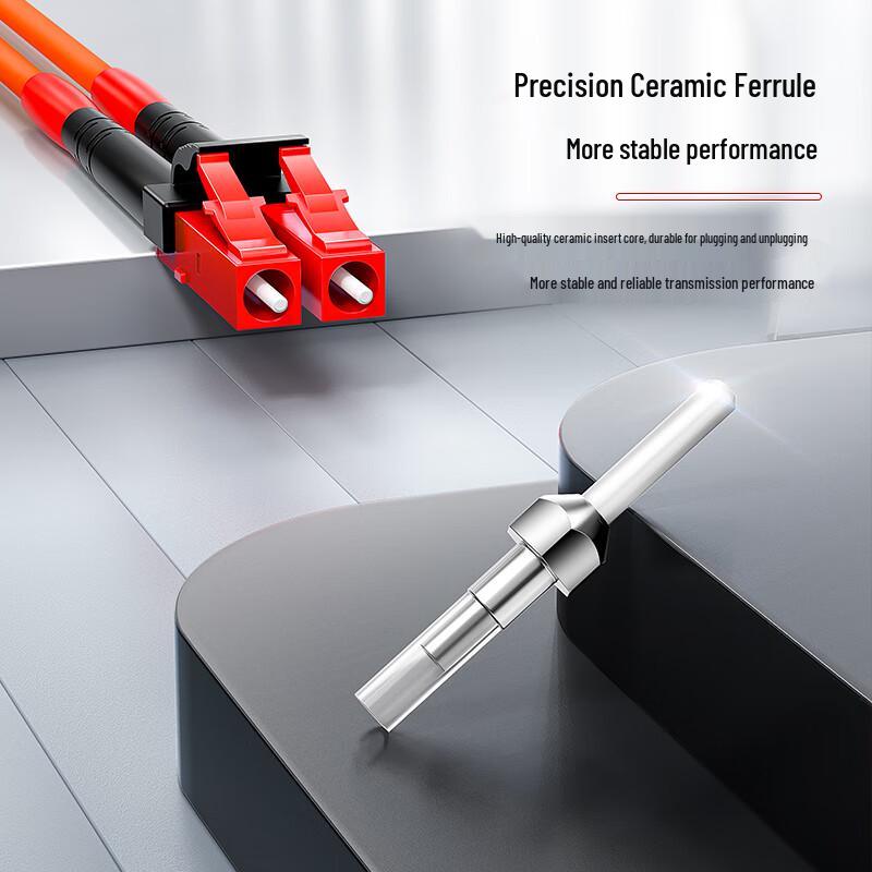 AMPCOM LC-LC Multimode Duplex Fiber Optic Patch Cable
