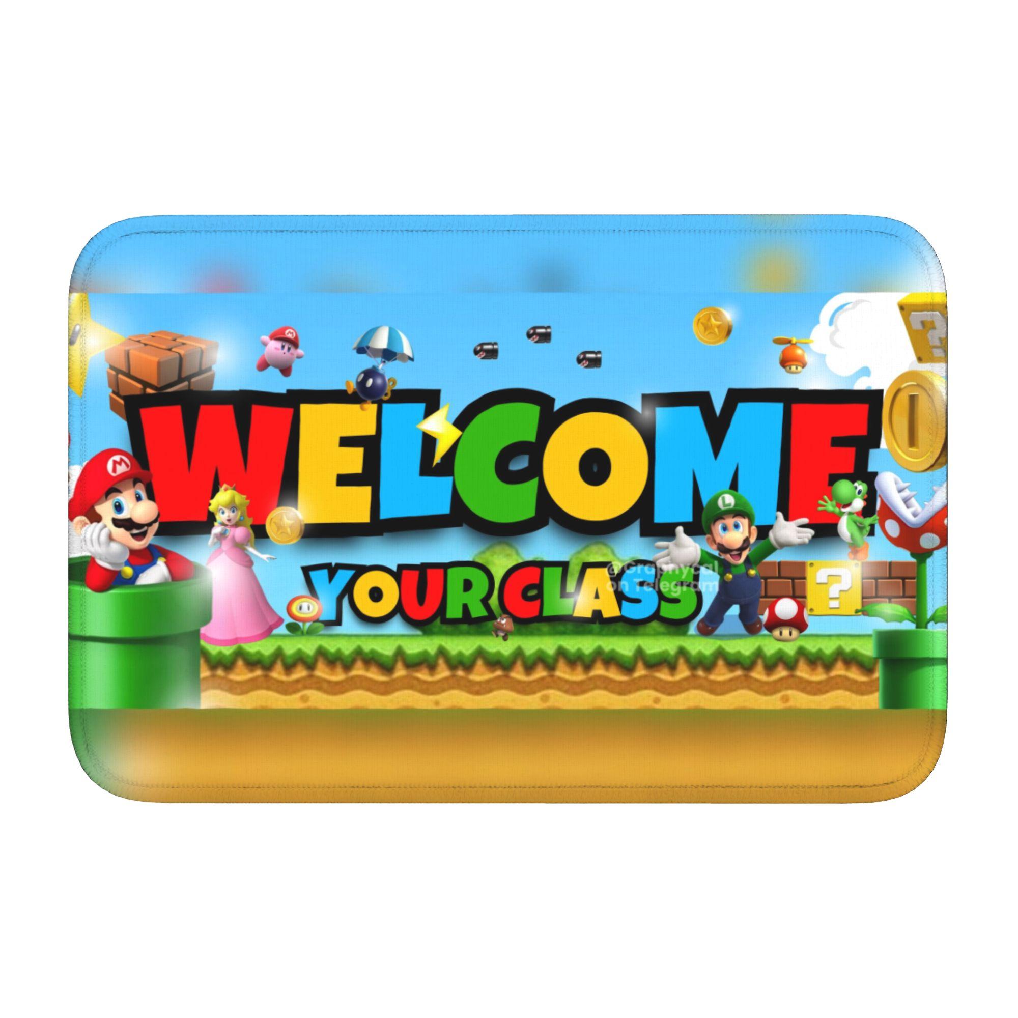 

M-Marioed Front Door Floor Entrance Welcome Mats Indoor Bath Kitchen Doormat Bedroom Carpet Rug Footpad 60cm x 90cm