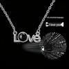 100 Languages 'I Love You' Projection Titanium Steel Necklace - European & American Style Women's Light Luxury