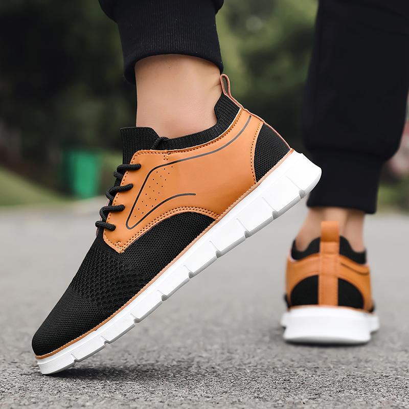 Mens Formal Shoes Outdoor Mesh Walking Black Flat Loafers 2025 Spring Round Toe Casual Shoes Daily Wear and Outdoor Activities