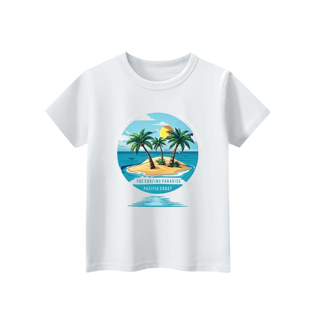 Children's Short Sleeve Neck T-Shirt Animal Print Daily Casual Top