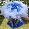 DIY 2 Meters Super Thicken Chandelle Turkey Feathers Boa Trim 80g Scarf/Costume/Party Dress Marabou Feathers for Crafts Boas Plumas