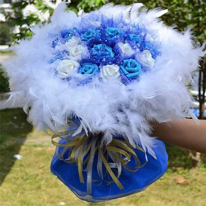DIY 2 Meters Super Thicken Chandelle Turkey Feathers Boa Trim 80g Scarf/Costume/Party Dress Marabou Feathers for Crafts Boas Plumas