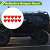 Reflective Bumper Decal Red Heart Rhombus Grid Reflective Car Sticker Personalized Decoration Vehicle Body or Door or Window