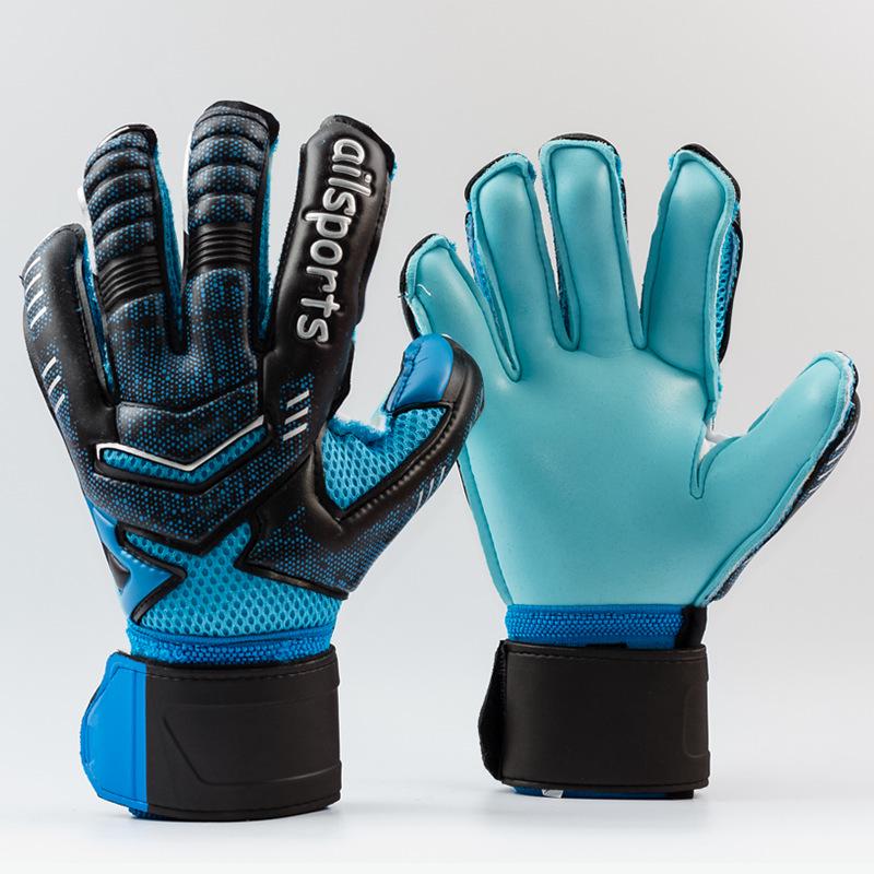 "Thickened Latex Goalkeeper Gloves with Finger Protection for Kids and Adults”