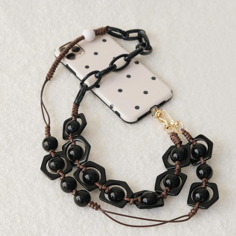 Nuevo accesorio para teléfono, cadena larga antipérdida para teléfono móvil, universal, con cuentas, para hombro, cuello, bandolera, funda para teléfono, cadena