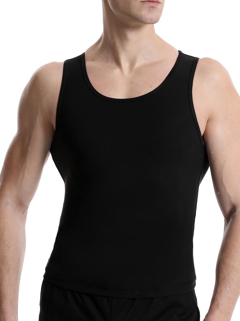 Men's Sweat-inducing Sauna Waist Cincher Vest, Slimming Sport Body Shaper for Fitness.