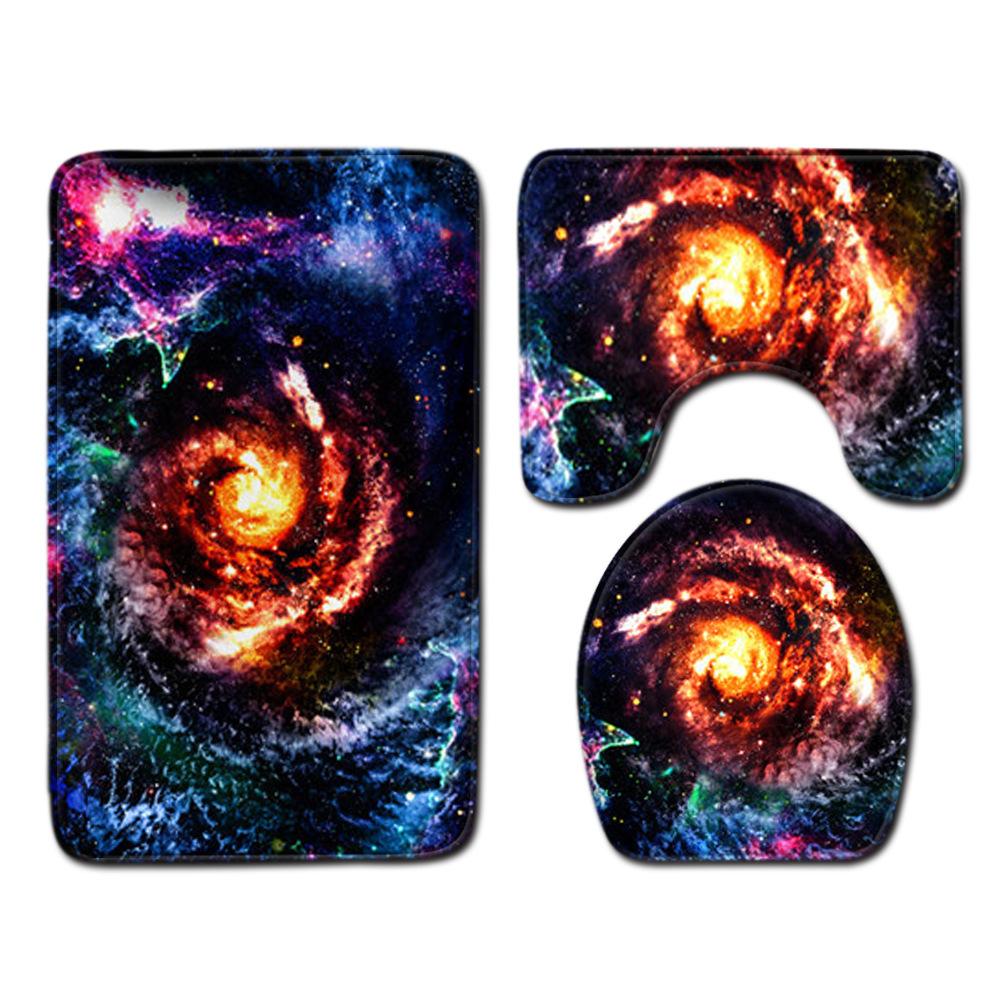 Star Bathroom Floor Mat Toilet Three-Piece Set