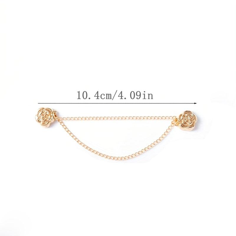 2/4Pcs Magnetic Clothing Clips Detachable Nail Free Chain Clips Seam Free Leg Fixing Closure Buckle Length Shortening Tool