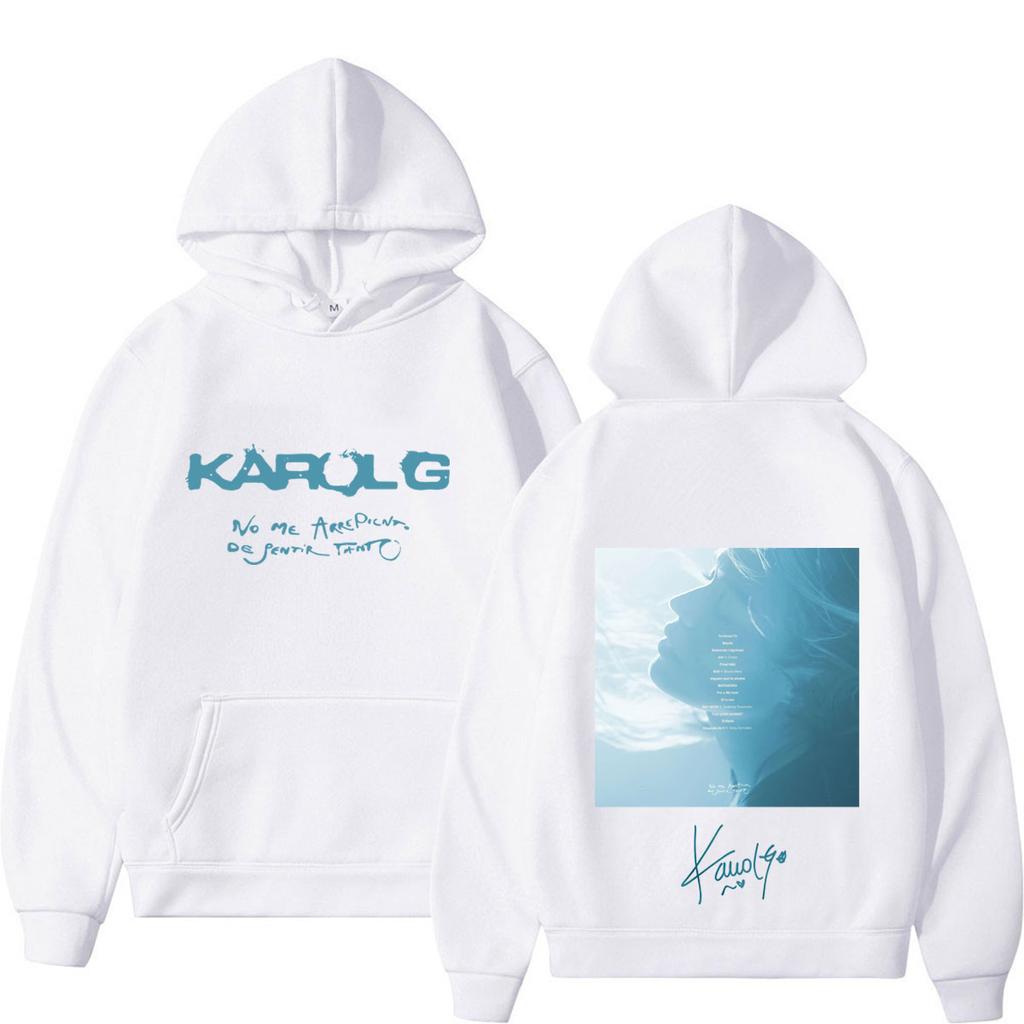 Karol G Album No Me Arrepiento De Sentir Tanto 2026  Hoodie Unisex Vintage Fashion Pullover Winter Loose Casual Sweatshirts