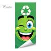 Cartoon Style Trash Can Accessories Funny Sticker, Cute Big Eye Expression Decorative Stickers for Community Corridors Adhesive Label, Waterproof PVC