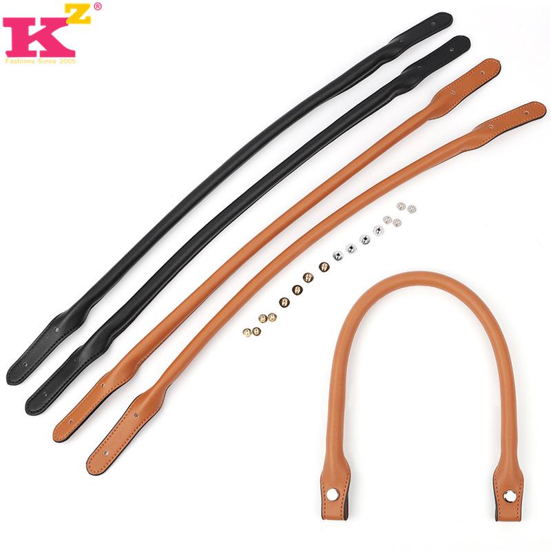 New Solid Color PU Leather Bag Strap and Handle in Black - Replacement Handbag Accessory