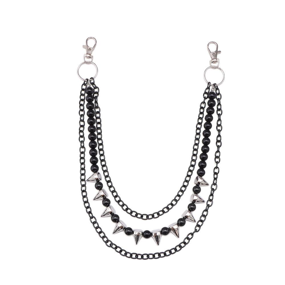 Hip Hop Metal Waist Chain With Multilayer Beads For Men And Women Summer Fashion