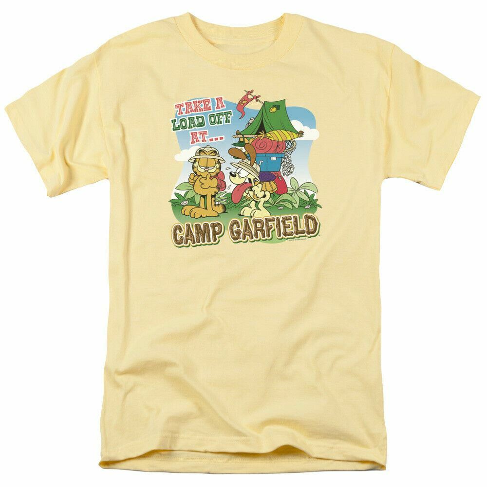 26 Garfield Camp Garfield T Shirt Mens Licensed Cat Jim Davis Comics Tee Banana Unisex T-Shirt XXL