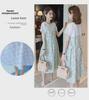 Korean Style Maternity Dress - Loose, Large Size, Medium To Long, Knee-Length Two-Piece for Summer & Autumn