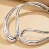Glossy Retro Irregular Round Metal Choker Necklace for Women