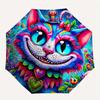 1pc Fantasy Cat Automatic Open/Close Umbrella - Compact Travel Umbrella, 8-Rib Heavy-Duty Construction, Ideal Gift, 28052