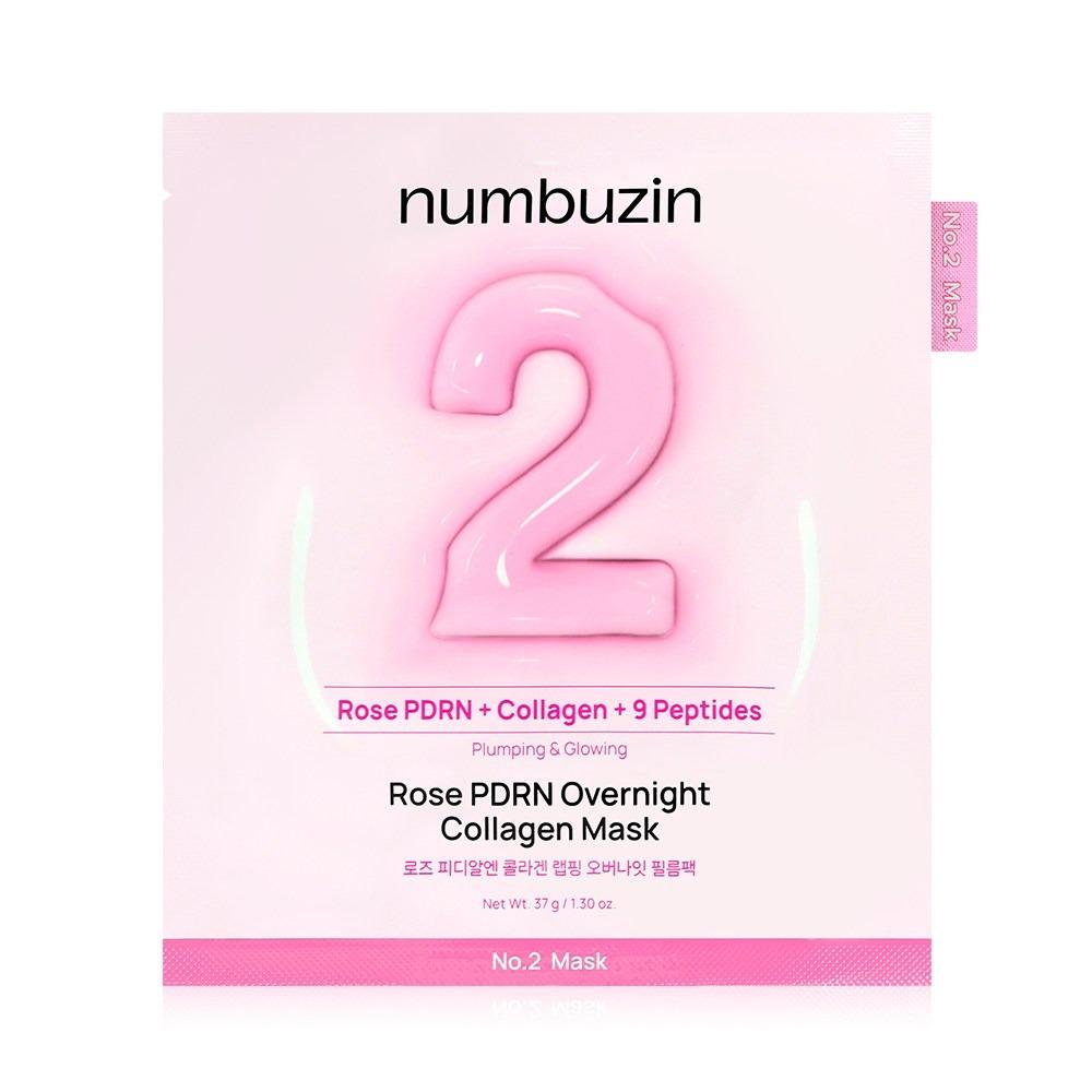 numbuzin No.2 Rose PDRN Collagen Wrapping Overnight Film Mask Firming Glowing 37g
