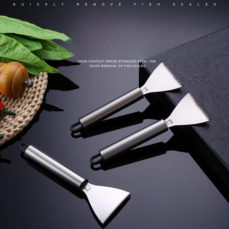 1Pc Multifunctional Stainless Steel Fish Scale Planer Household Fish Scale Scraper Manual Fish Knife Kitchen Fish Scale Removal Tool Sharp