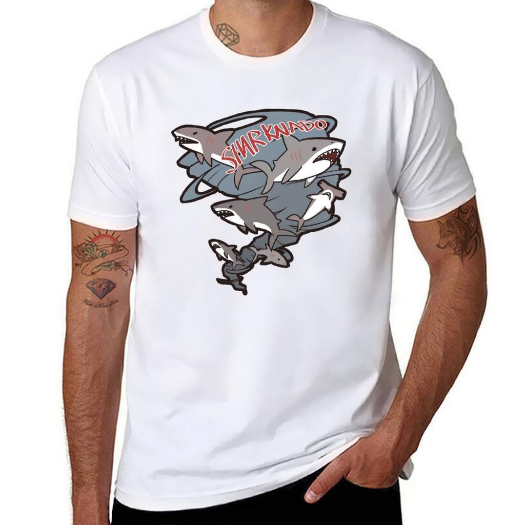 Cute Sharknado Tshirt Relaxed Casual Short Sleeve Tee