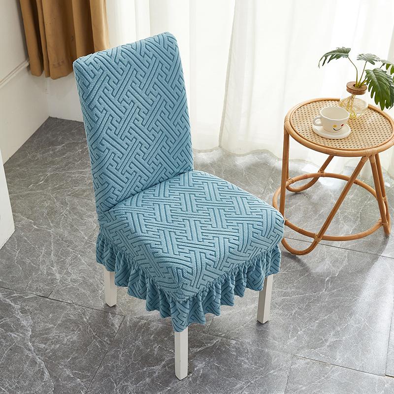 New Elastic Universal Dining Chair Cover Thickened Dining Table Chair Cover Stool Cover Chair Cushion Set Backrest Integrated