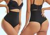 Plus Size High-Waisted Shaping Thong with Double Layer Tummy Control, Butt Lift, and Non-Slip Silicone Waistband