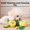 Bite-resistant Dog Plush Toy Knot Training Builtin Squeaker Dog Dental Cleaning Toy Chew Sound Making Dog Sound Squeaky Toy