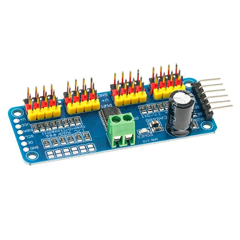 16 Channel Pwm Servo Servo Drive Board Robot Controller Iic Interface Driver Module Pca9685 For Raspberry Pi