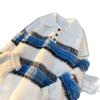 Unisex Striped Polo Collar Sweater - Trendy Autumn/Winter Knitwear for Men & Women