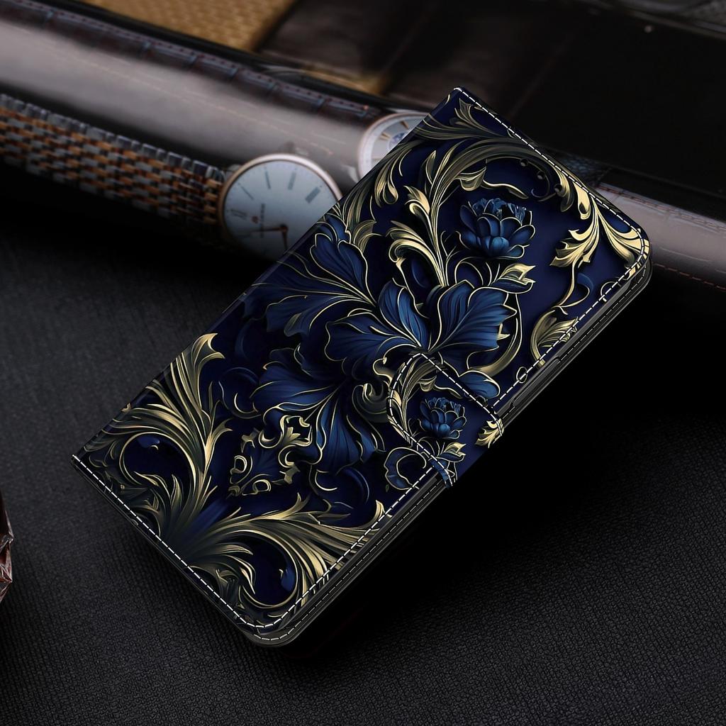 For Xiaomi Redmi Note 13 4G Leather Case Printed Pattern Wallet Stand Phone Cover