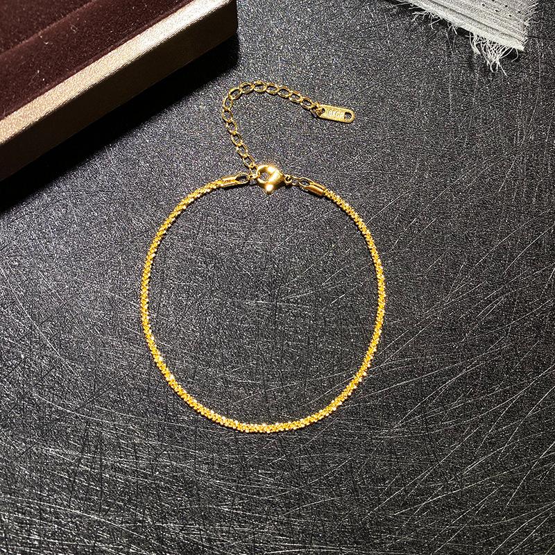Exquisite Gold Silver Color Zircon Anklet for Women Girls Sparkling Gypsophila Adjsutable Chain Summer Beach Anklet Jewelry Gift