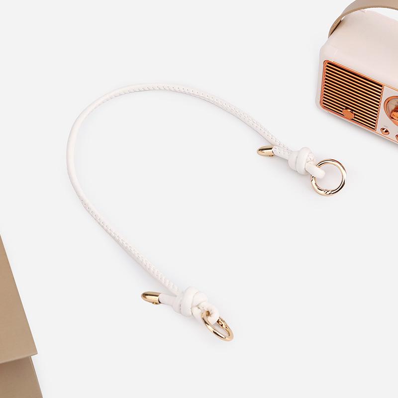 Women's Fashion Knotted Handbag Strap - PU Leather & Metal Ring Shoulder Accessory.