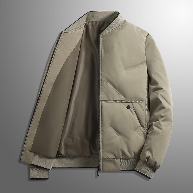 Men's Windproof Cotton Baseball Jacket - Warm, Thickened, Casual Sportswear for Autumn/Winter