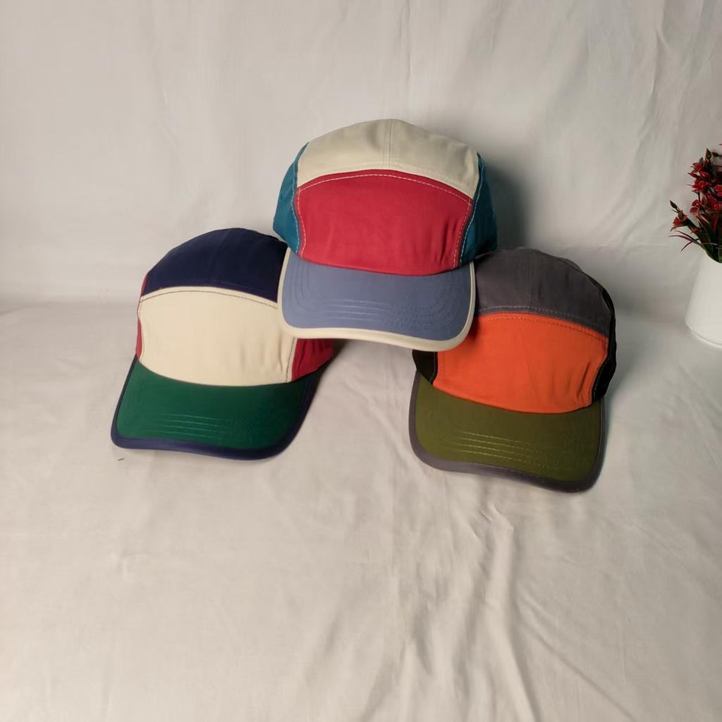 Color five-piece color matching quick-drying hat women's summer versatile sunscreen cap retro casual baseball cap men's tide
