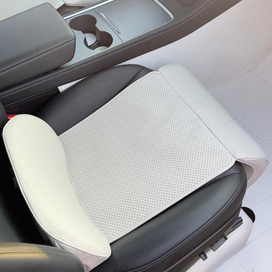 Faux Leather Car Seat Cover Lumbar Support Automotive Seat Cover Universal Summer Cooling Pad for Car SUV Truck Van