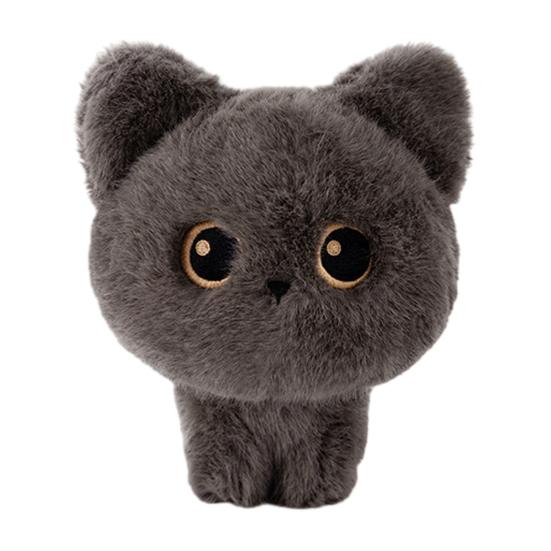 Cute Little Kitten Plush Toy Siamese & Calico Cat Stuffed Animal with Big Eyes Soft PP Cotton Doll Birthday Gift for Cat Lovers