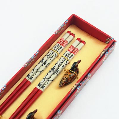 wood chopsticks 2 pairs with holders Chinese characteristics China Affairs presents best gift chopsticks souvenir