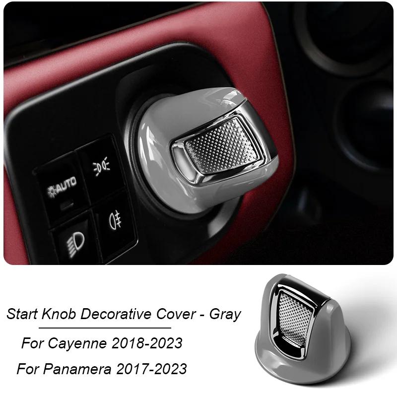 

Multi-color Car Ignition Start Engine Stop Button Knob Bracket Decoration Cover Trim For Porsche NEW Cayenne 9YA.1 Panamera 971 сірий колір