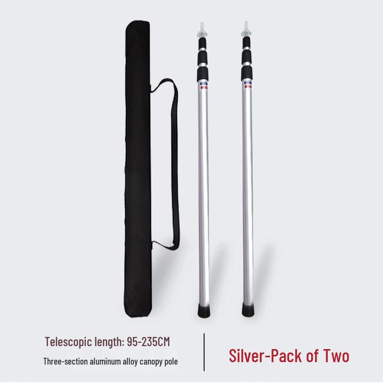 Adjustable Outdoor Aluminum Alloy Awning Pole - Retractable & Portable Tent Support