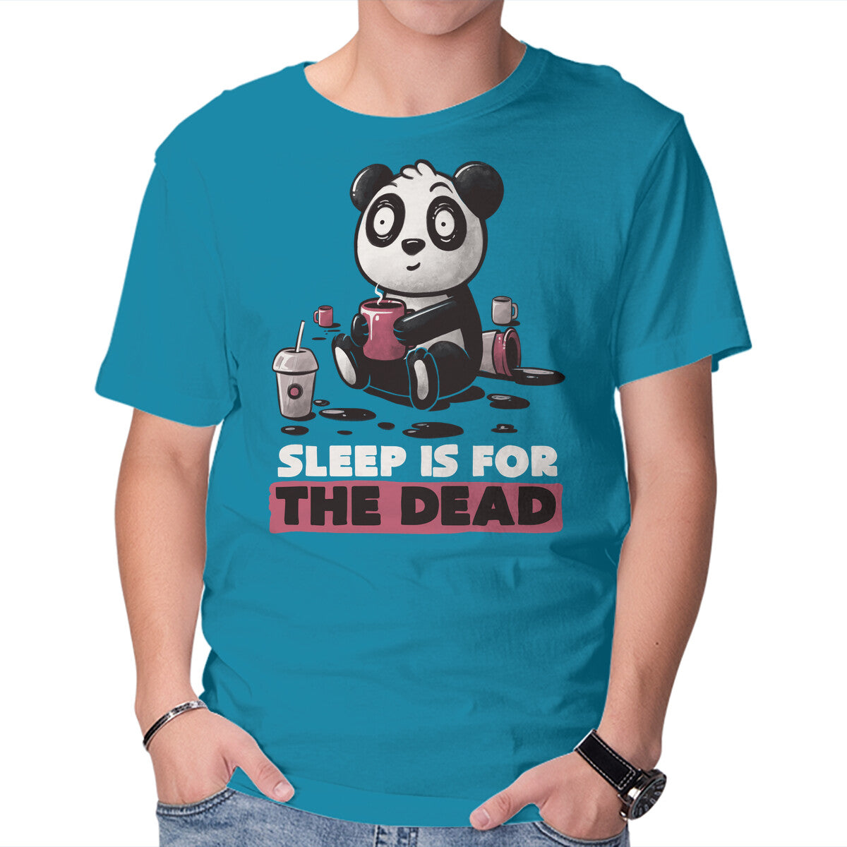 Unisex Crew Neck T-Shirt Sleep Is For The Dead Graphic Short Sleeve Casual Tee XXL