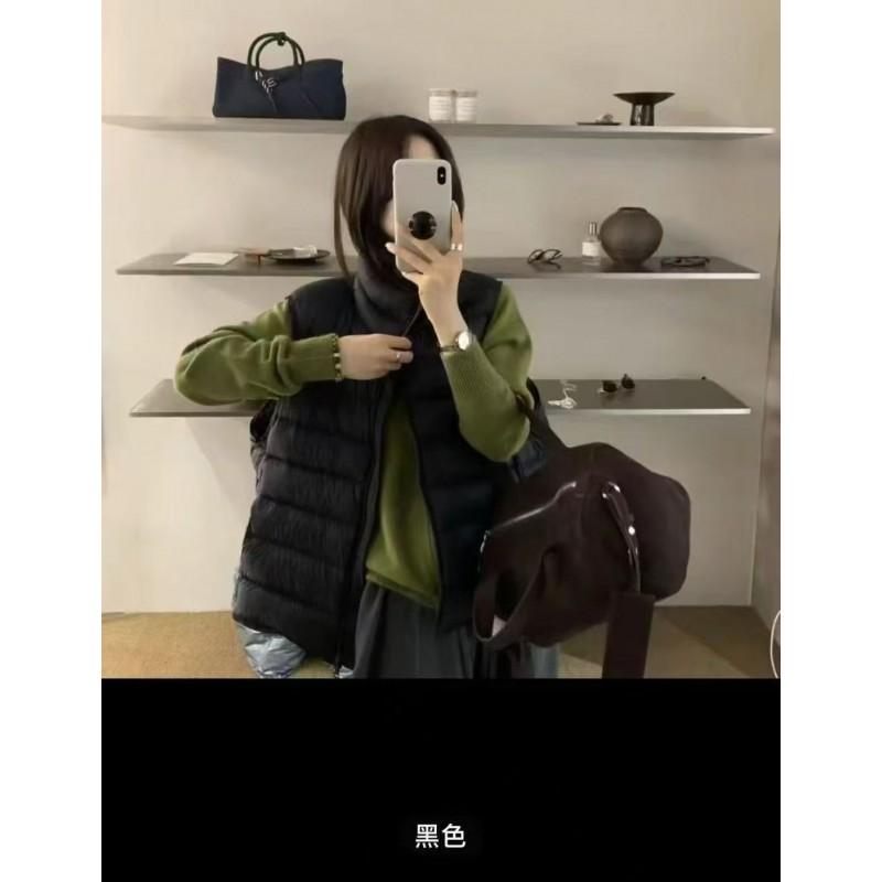 Womens Lightweight Duck Down Vest 90% Fill Power Slim Fit Short Puffer Korean Style Casual Outerwear