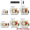 Set Of 2 Flat Printing Curtains Without Rod Floral Elegance Birds Women Is Day Festival Creative Fabric Curtain Made Polyester