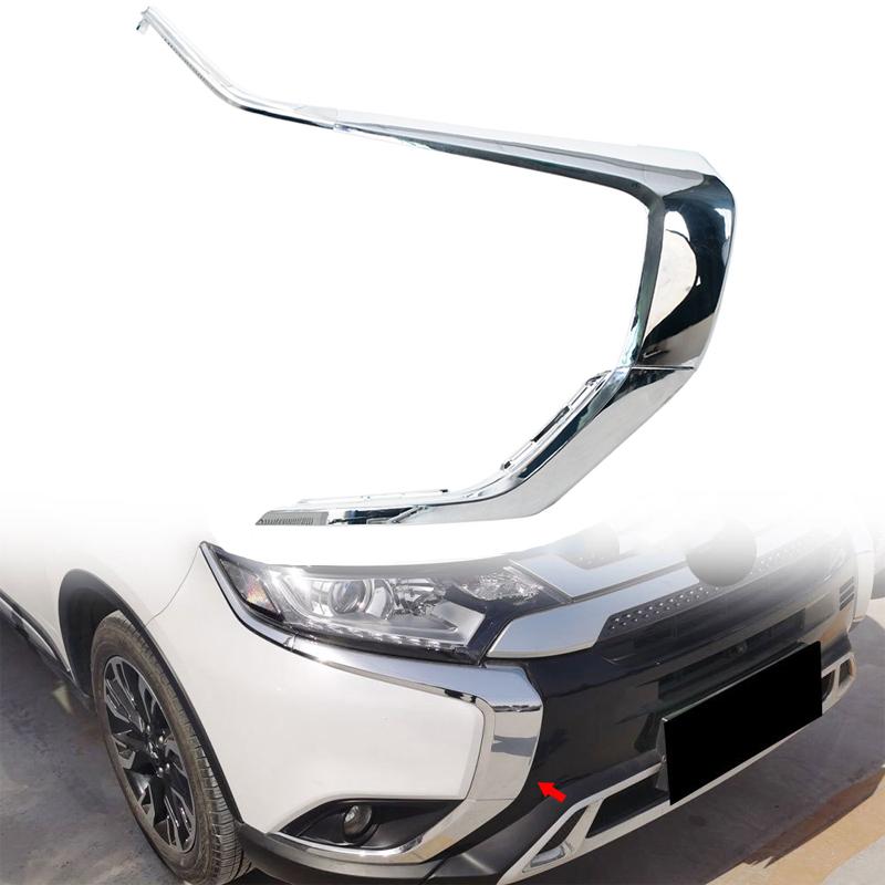 For Mitsubishi Outlander 2016 2017 2018 2019 2020 2025 Front Bumper Fog Light Chrome Molding Strip Car Accessories